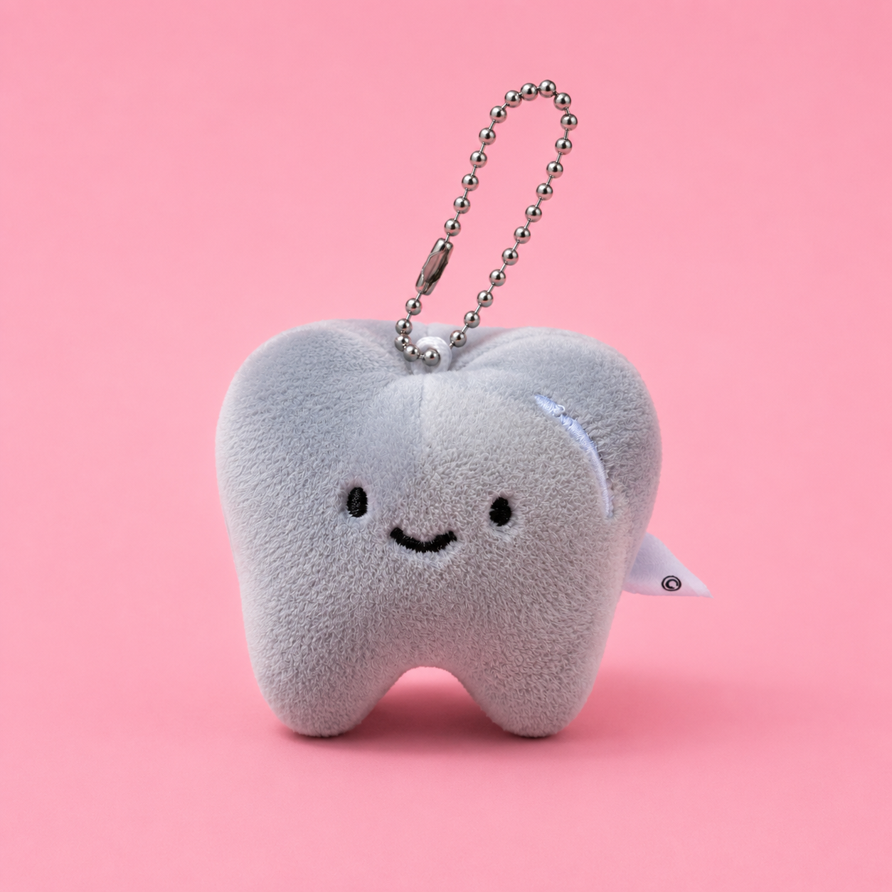 Gray Tooth Plushy Keychain