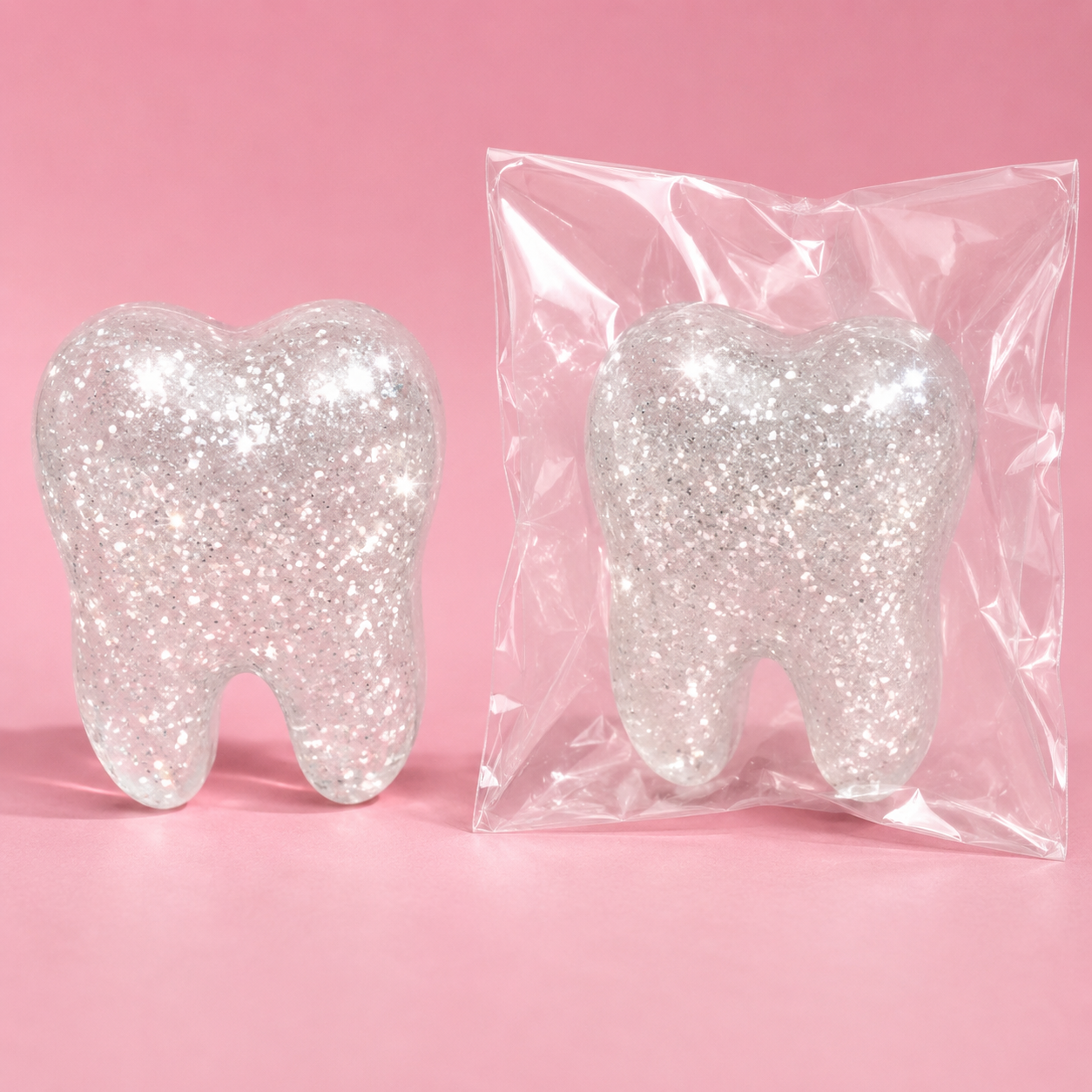 Glitter Tooth Squishy