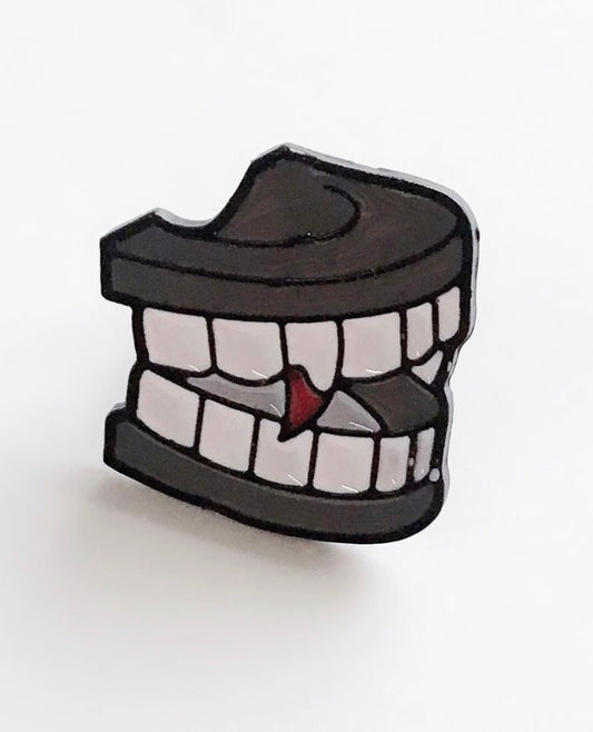 Vampire Teeth Enamel Pin