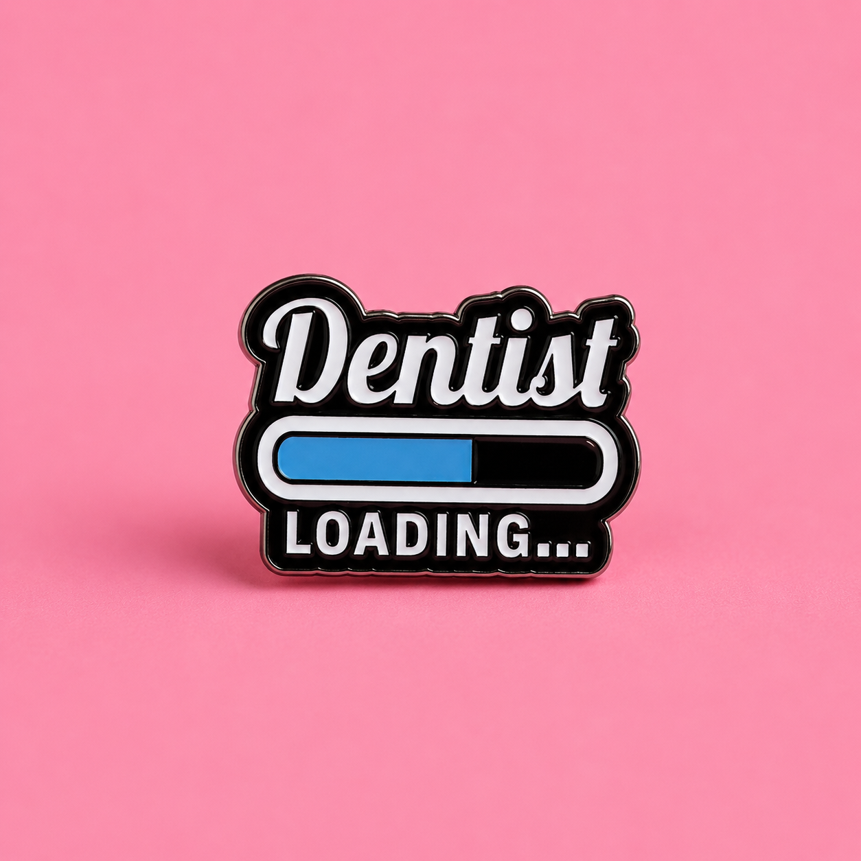Dentist Loading Enamel Pin