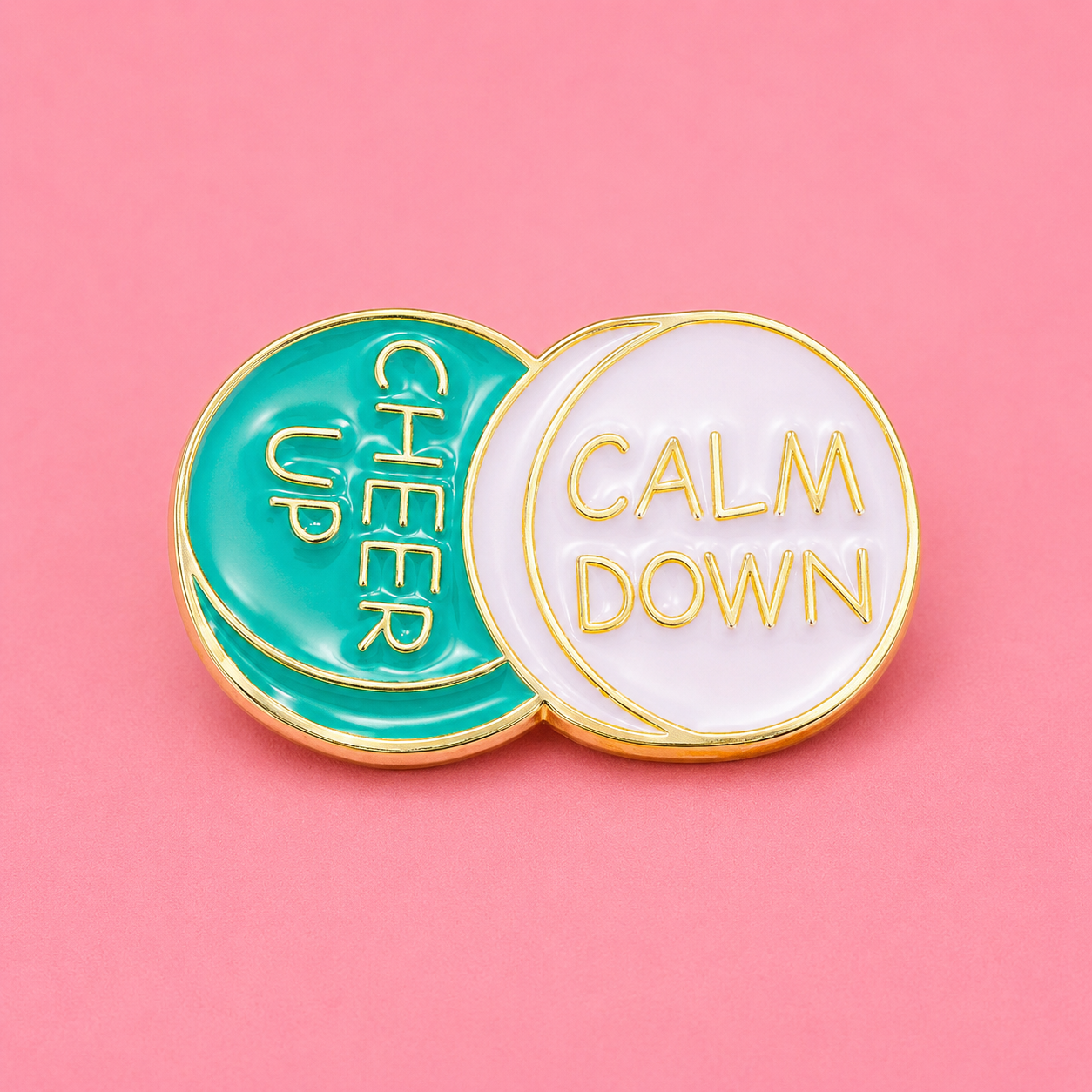 Cheer Up / Calm Down Enamel Pin