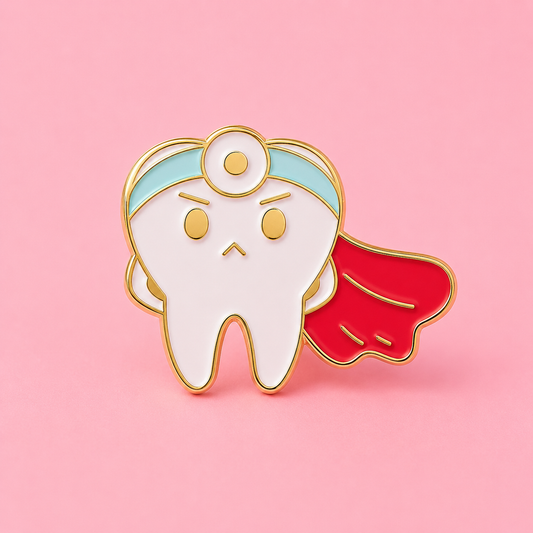 Super Tooth Enamel Pin