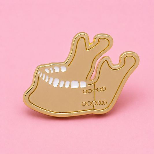Mandible Anatomy Enamel Pin