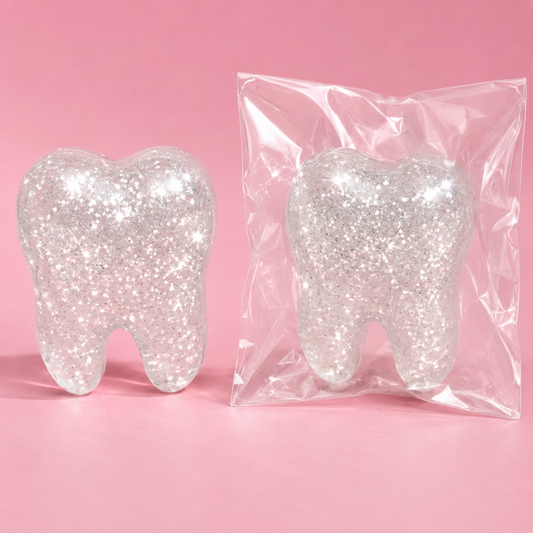 Glitter Tooth Squishy