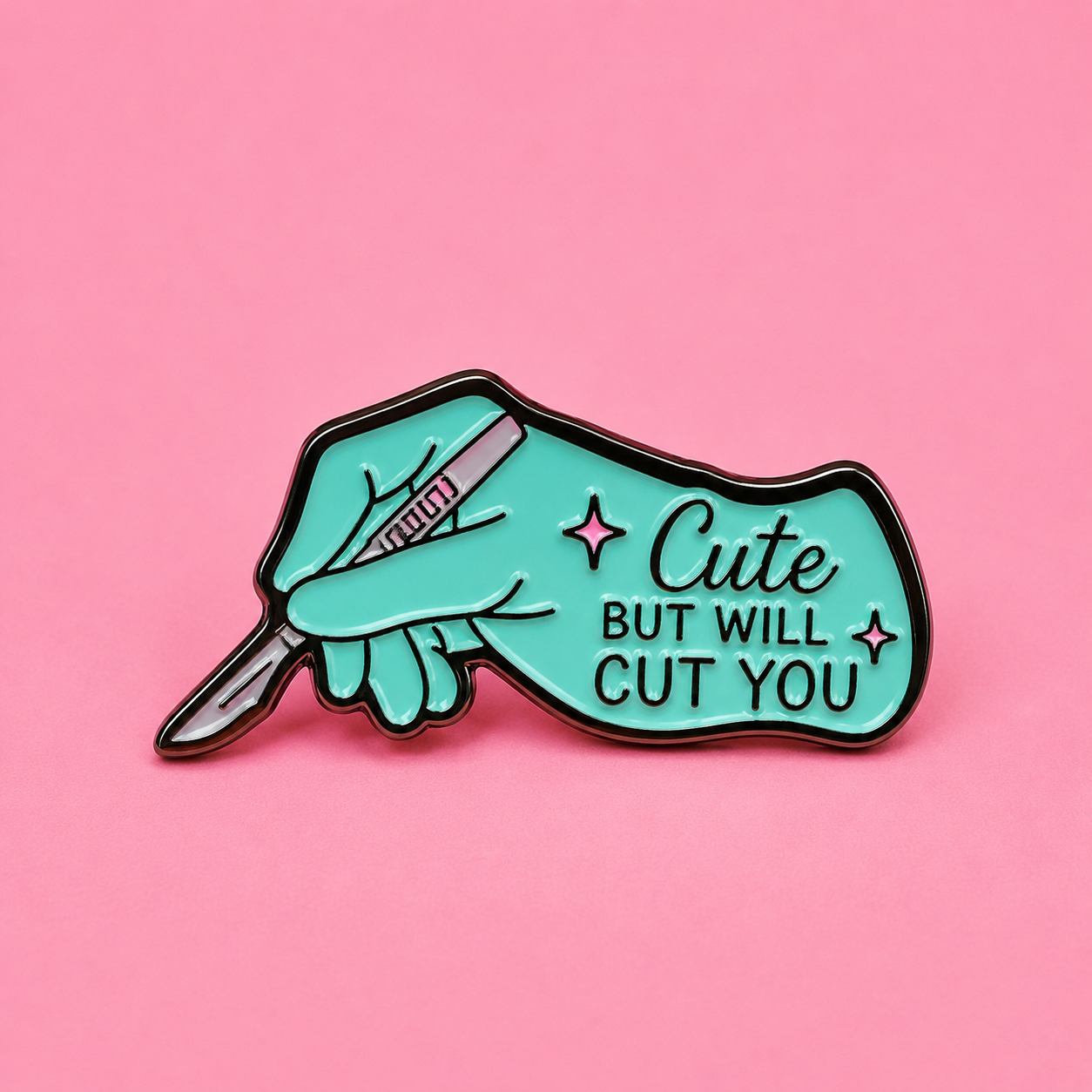“Cute But Will Cute You” Enamel Pin