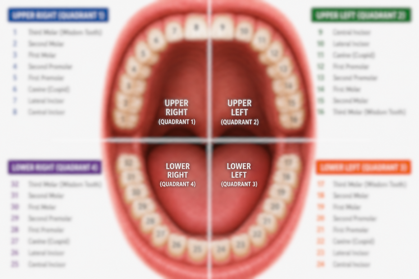 Permanent Tooth Chart